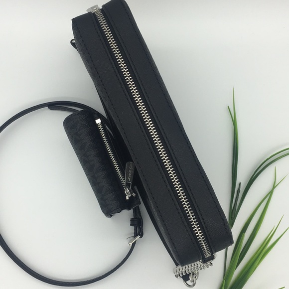 MICHAEL KORS LG EW CROSSBODY Bag Black&Card Case - Picture 5 of 8